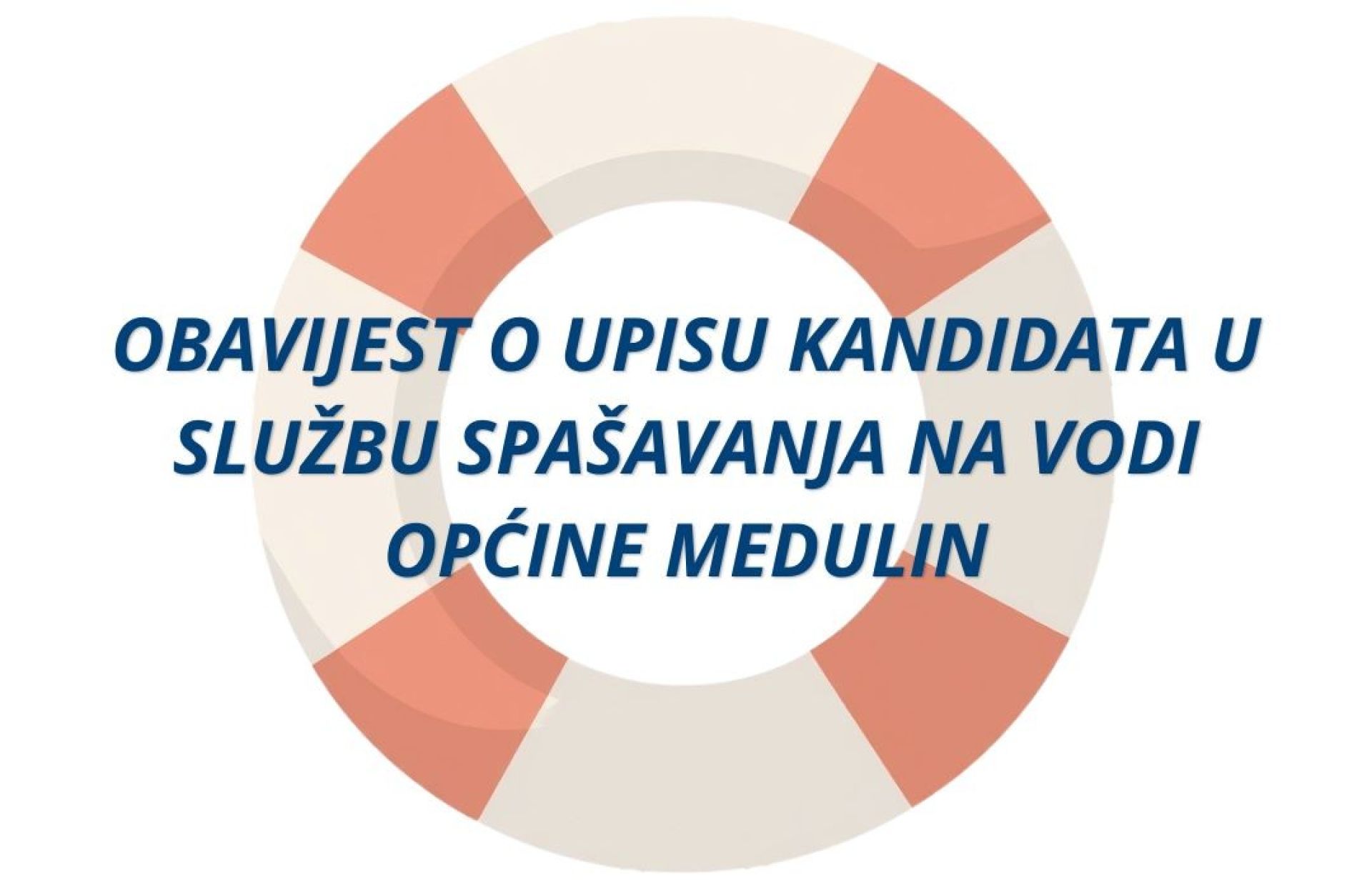 Obavijest o upisu kandidata u službu spašavanja na vodi za period od 01.06.2026. do 15.09.2026.